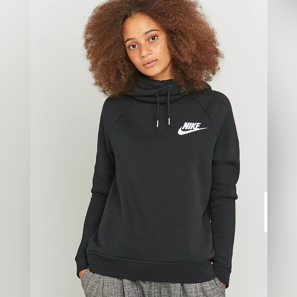 Nike Rally Funnel Neck Black Hoodie